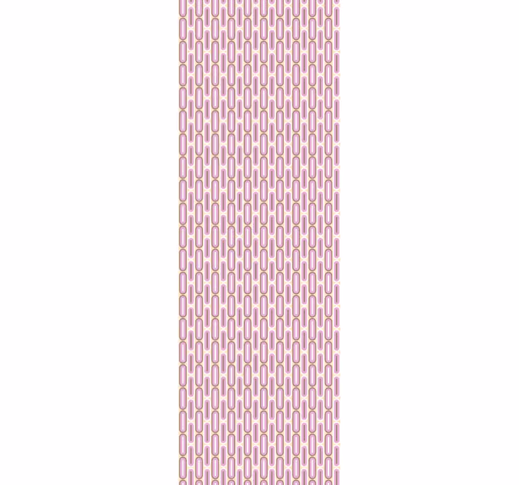 Vintage roller blind in pink geometric 70s style - TenStickers