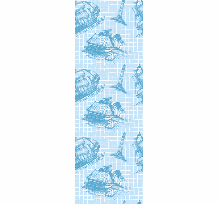 Vintage roller blind in westwind toile design - TenStickers