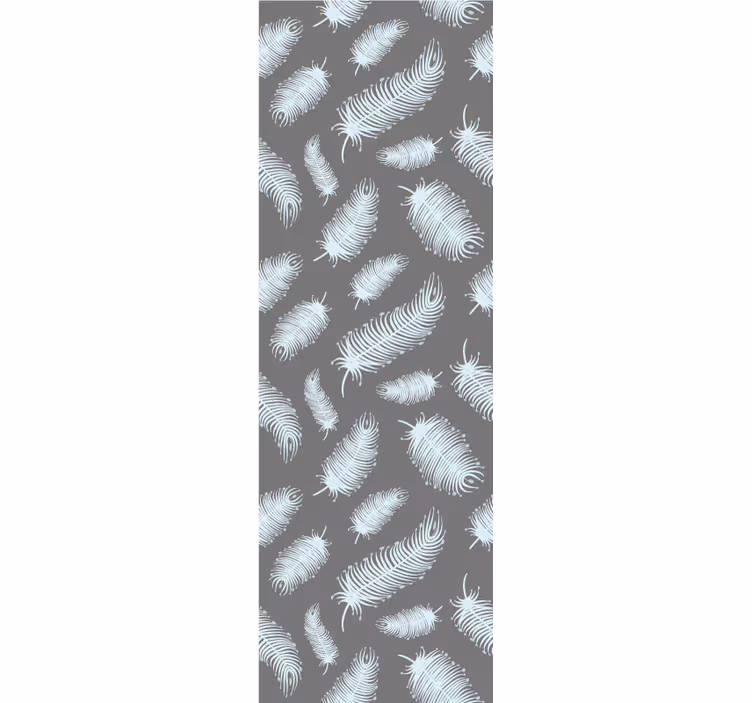 Vintage roller blind boho feathers on dark backdrop - TenStickers