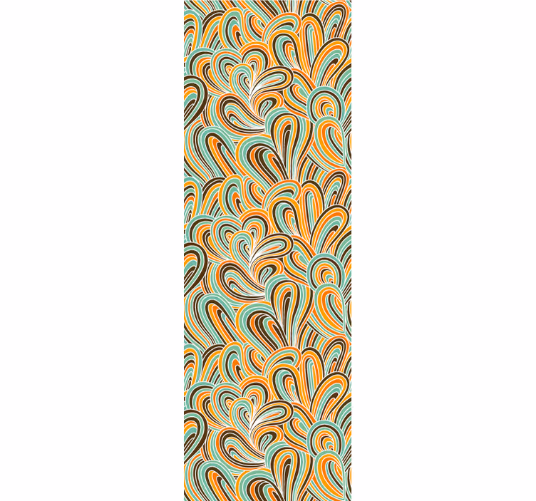 Vintage roller blind in vibrant color waves - TenStickers