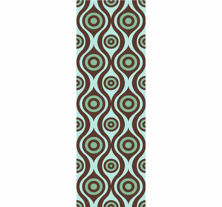 Vintage roller blind with irregular 70's shapes - TenStickers