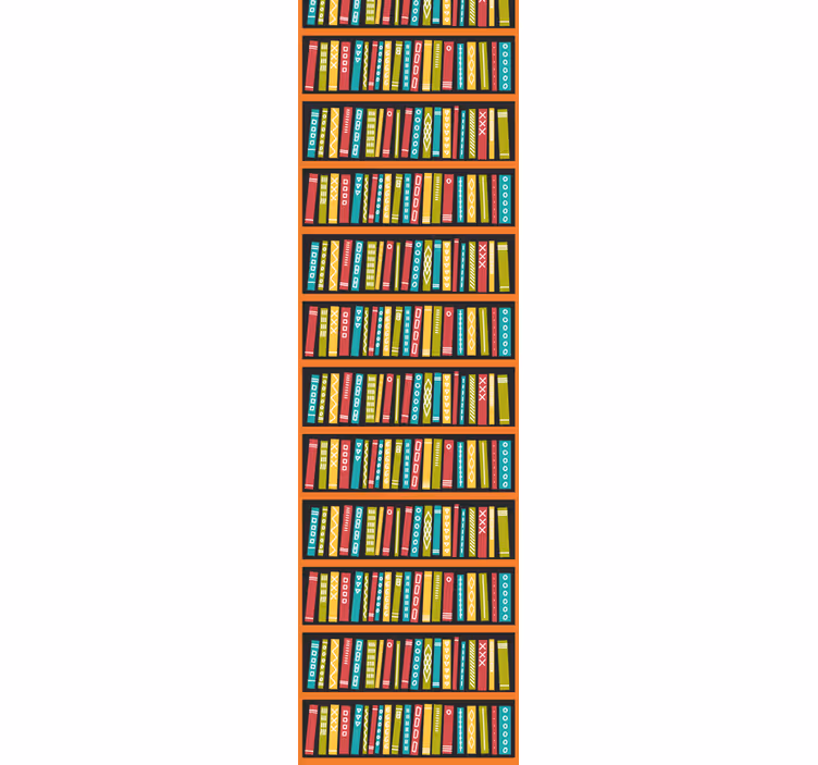 Vintage roller blind full colorful library - TenStickers