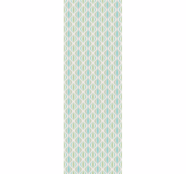 Vintage roller blind in soft pastel 70s pattern - TenStickers
