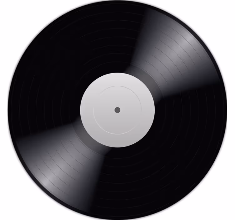 Black blind vinyl record rug - TenStickers