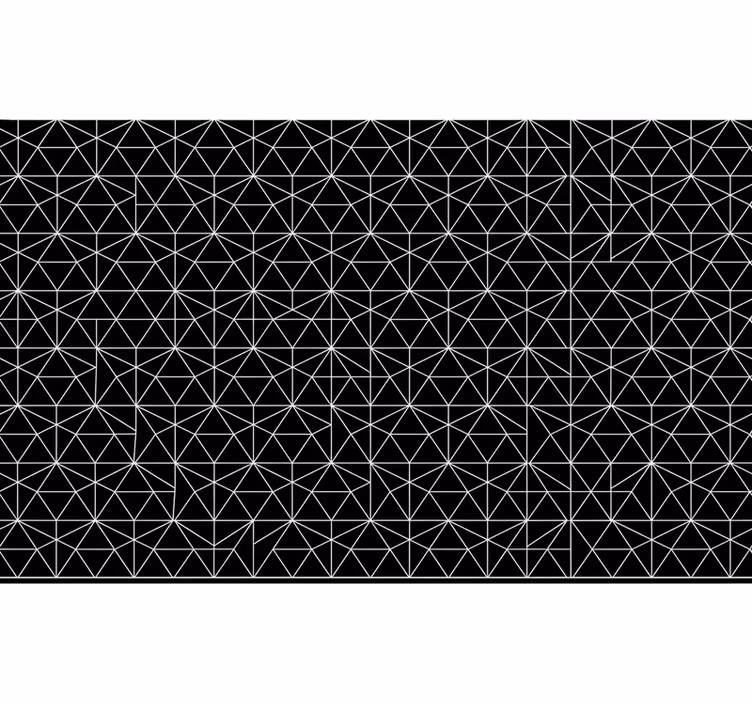 Black blind with lined star pattern - TenStickers