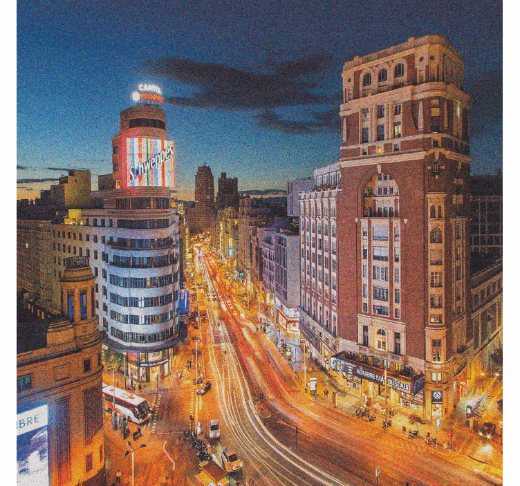 Living room blind inspired by gran via evenings - TenStickers