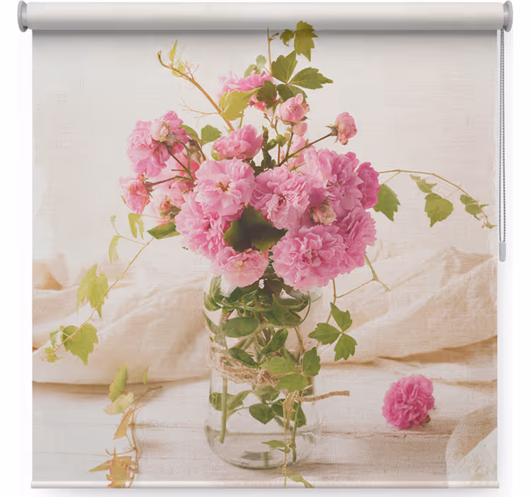 Living room blind with faded roses design - TenStickers