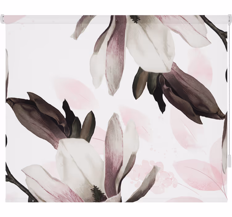 Living room blind in glamour style floral design - TenStickers