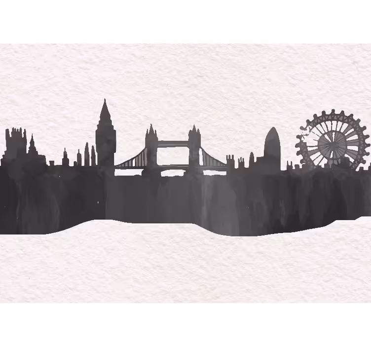 Living room blind oxford uk skyline black - TenStickers