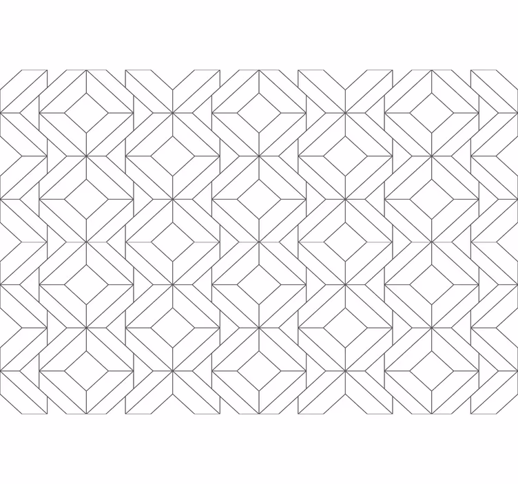 White blind with white japandi geometric pattern - TenStickers