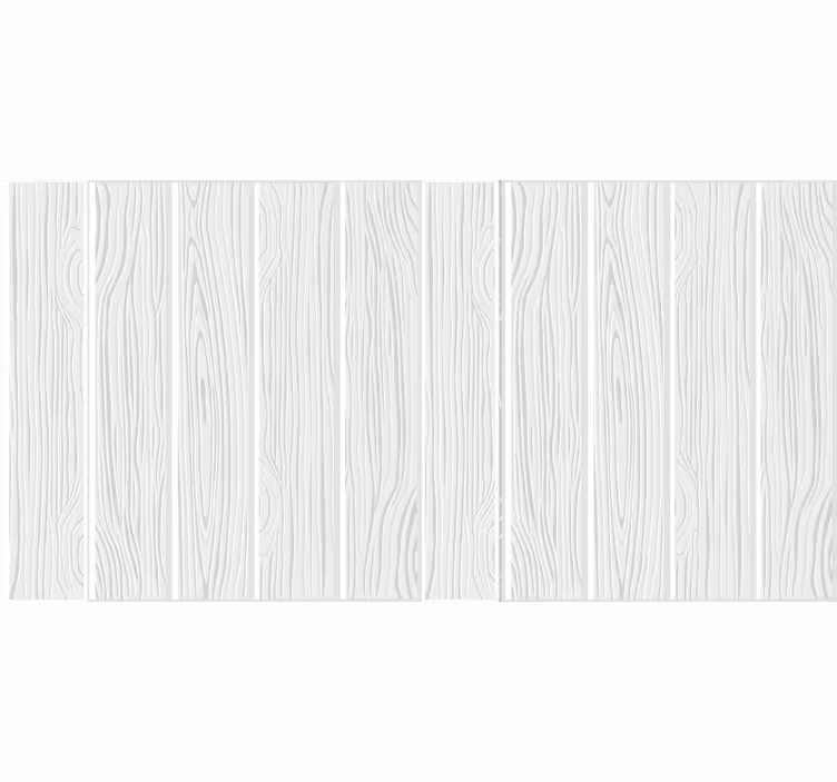 White blind wooden floor look - TenStickers
