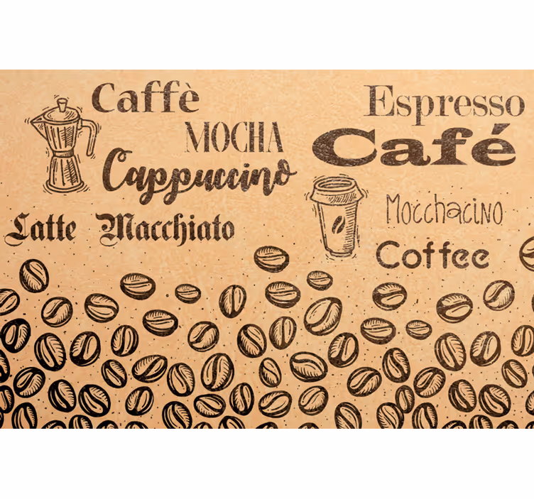 Beige blind loving italian coffee - TenStickers
