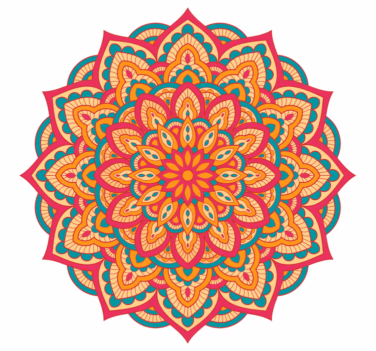 Colorful mandalas bedroom blind - TenStickers