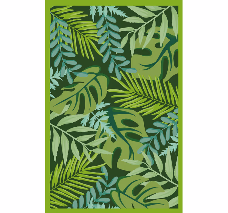 Bedroom blind jungle leaves design - TenStickers