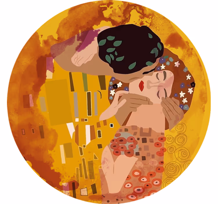 Bedroom blind klimt's embrace - TenStickers