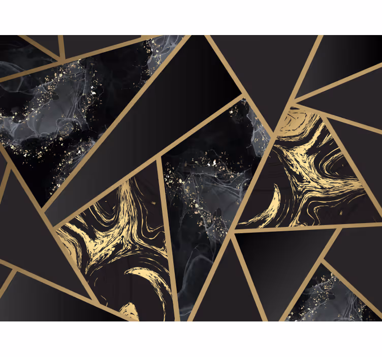 Bedroom blind geometric marble fusion - TenStickers