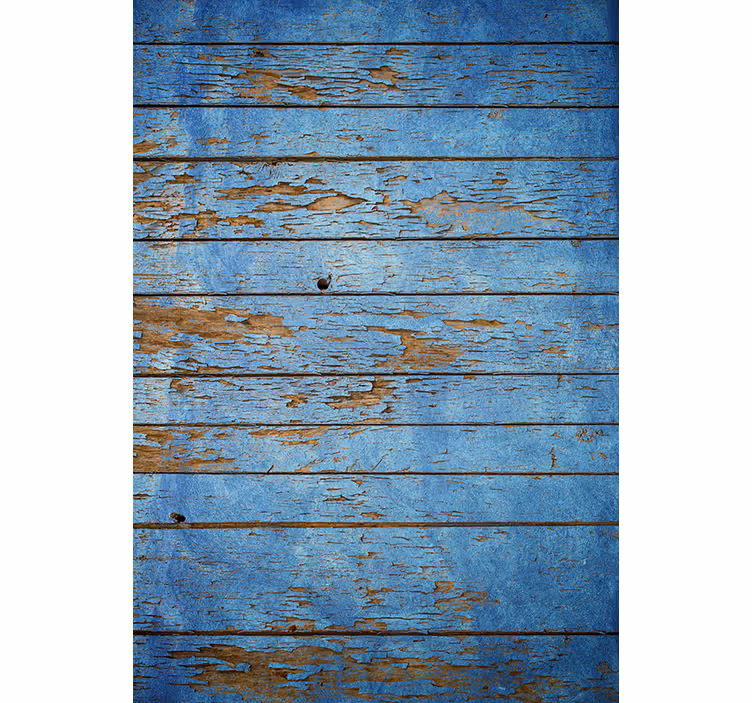 Bedroom blind in blue wooden pattern - TenStickers
