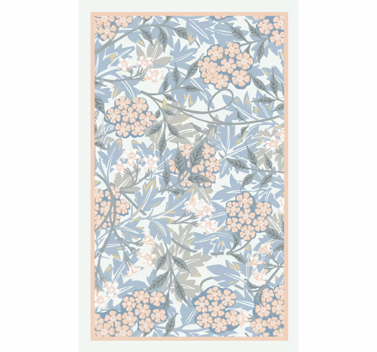 Bedroom blind with kitchen white and blue plants - TenStickers