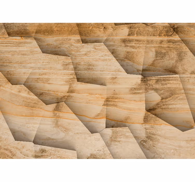 Beige blind with wooden wall panel imitation - TenStickers