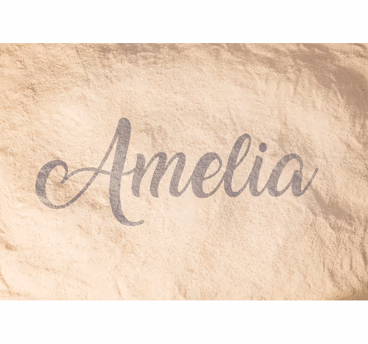 Beige blind name in the sand - TenStickers