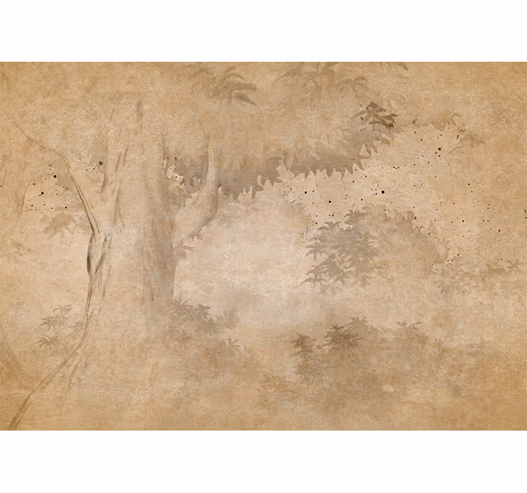 Beige blind vintage rainforest landscape - TenStickers