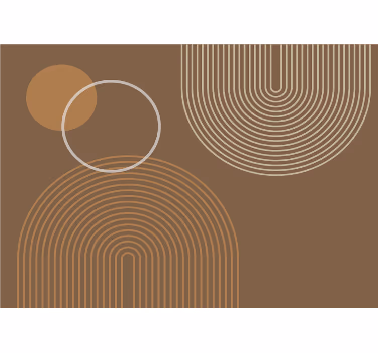 Beige blind with warm geometric arches - TenStickers