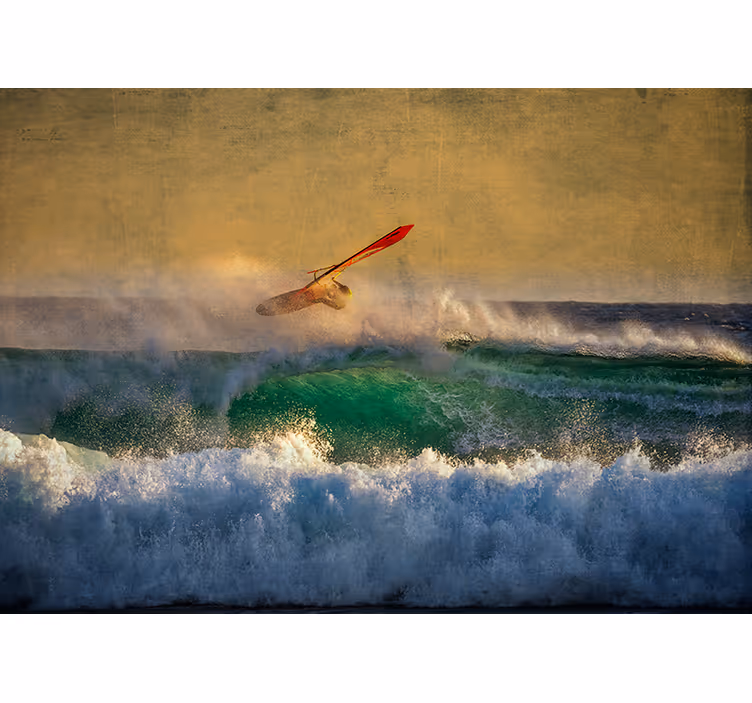 Bedroom blind wind surf waves - TenStickers