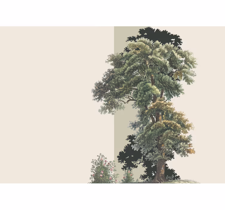 Bedroom blind with aesthetic tree design - TenStickers