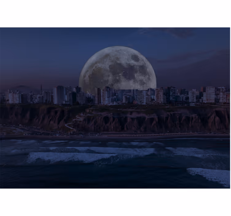 Bedroom blind costa verde lima night views - TenStickers