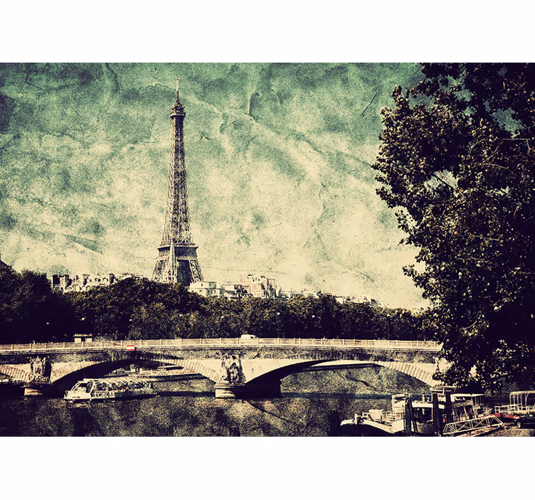 Bedroom blind parisian illustration - TenStickers