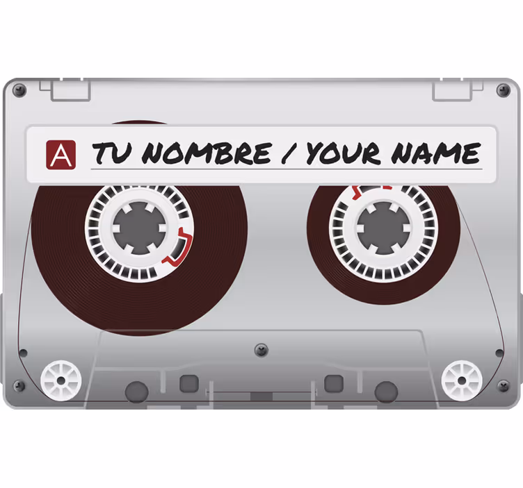 Grey blind personalised cassette - TenStickers