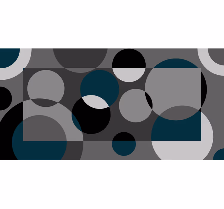 Grey blind with nordic squares and circles pattern - TenStickers