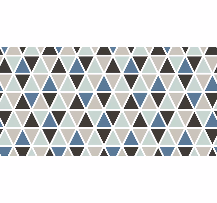 Grey blind with gray and blue geometric pattern - TenStickers