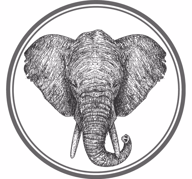 Grey blind in a gray elephant design - TenStickers