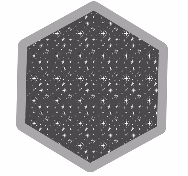 Grey blind with washed grey children's stars - TenStickers