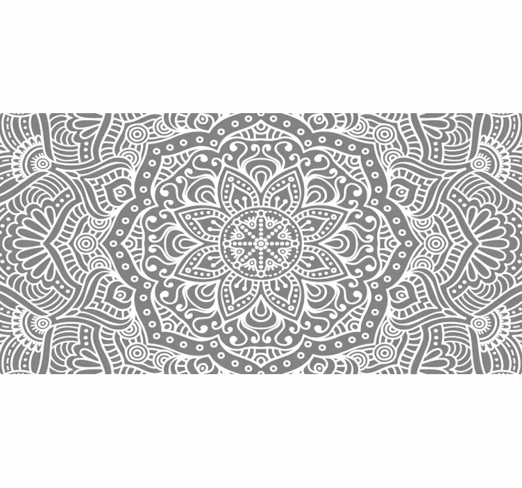 Grey blind with elegant mandala design - TenStickers