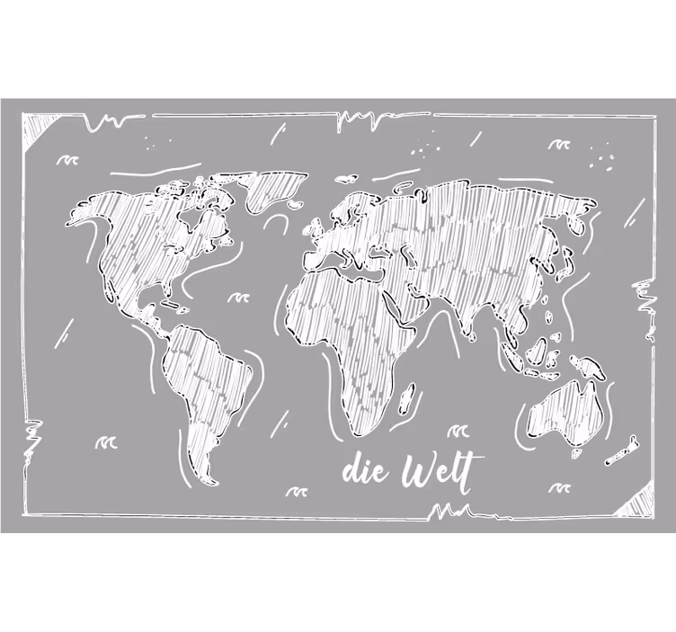 Light gray hand-drawn style grey blind - TenStickers