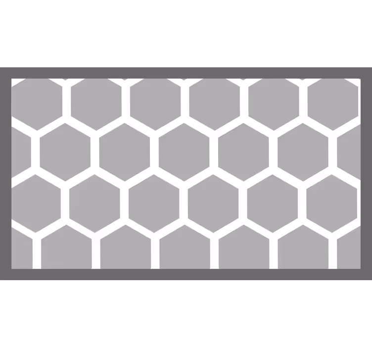 Grey blind with white geometric pentagons - TenStickers