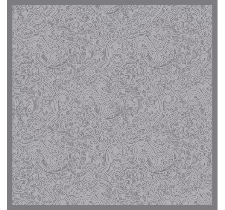 Grey blind in grey tones floral pattern - TenStickers
