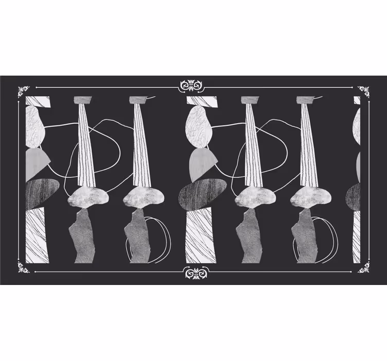 Grey blind with unique stone patterns - TenStickers
