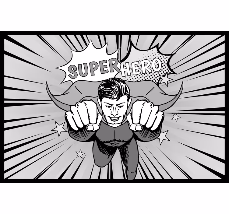 Grey blind with amazing superhero design - TenStickers