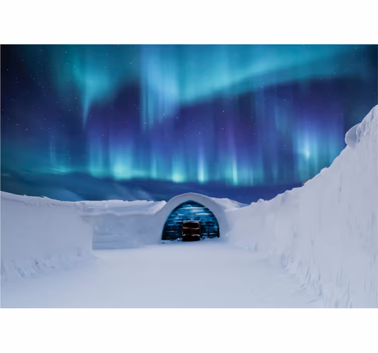 Bedroom blind ice hotel sweden - TenStickers