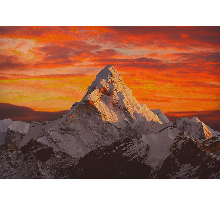 Bedroom blind sunset over the himalayas - TenStickers