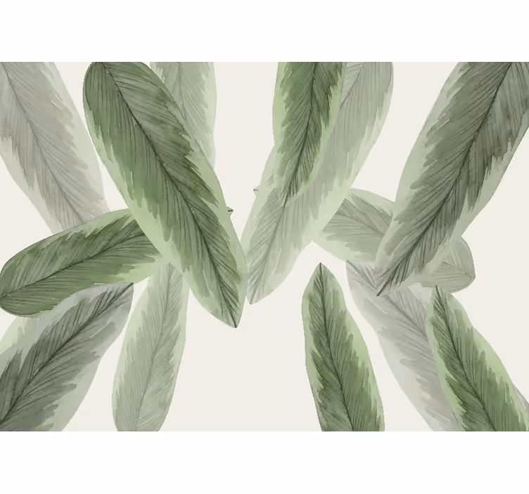 Bedroom blind tropical banana leaves design - TenStickers