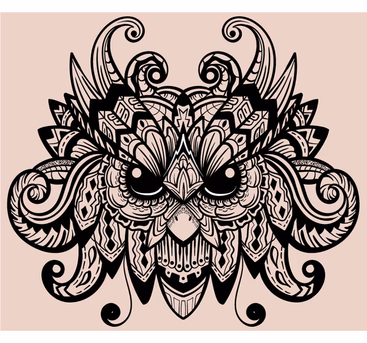 Bedroom blind black owl shape illustration - TenStickers