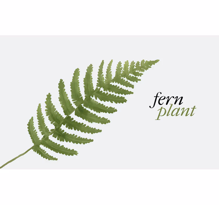 Fern plant minimalist style bedroom blind - TenStickers