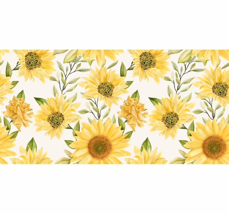 Bedroom blind in sunflower white design - TenStickers
