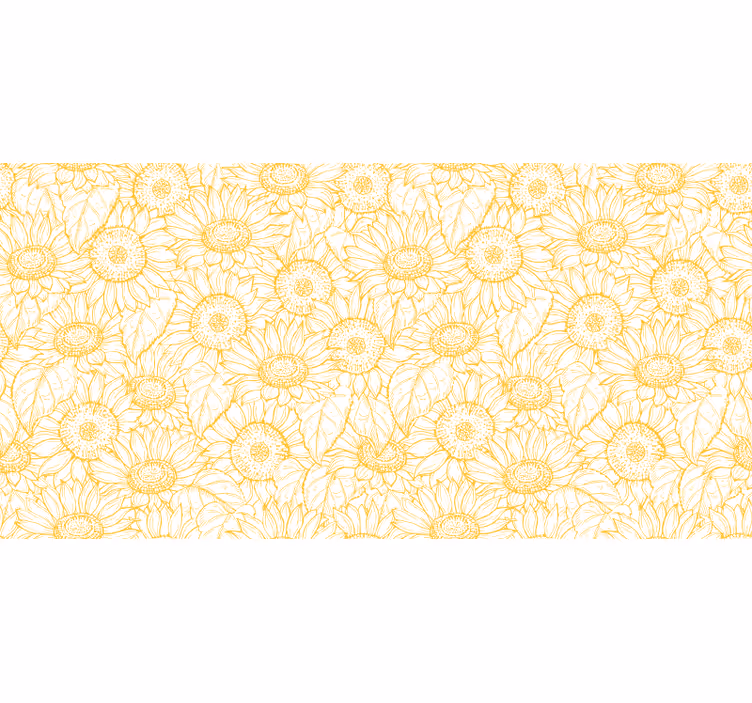 Bedroom blind with sunflowers pattern - TenStickers