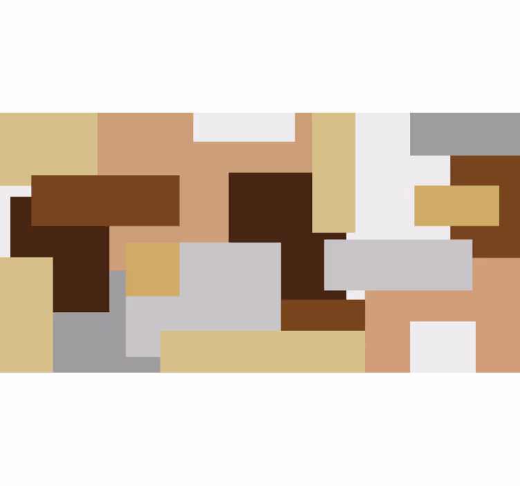 Bedroom blind in nordic beige squares - TenStickers