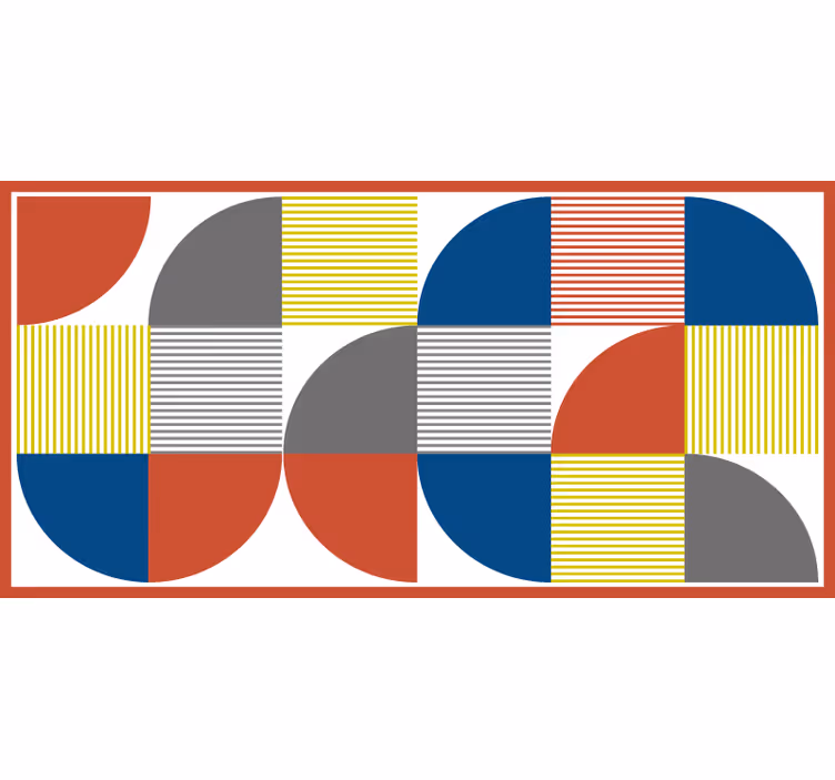 Bedroom blind nordic half circles - TenStickers